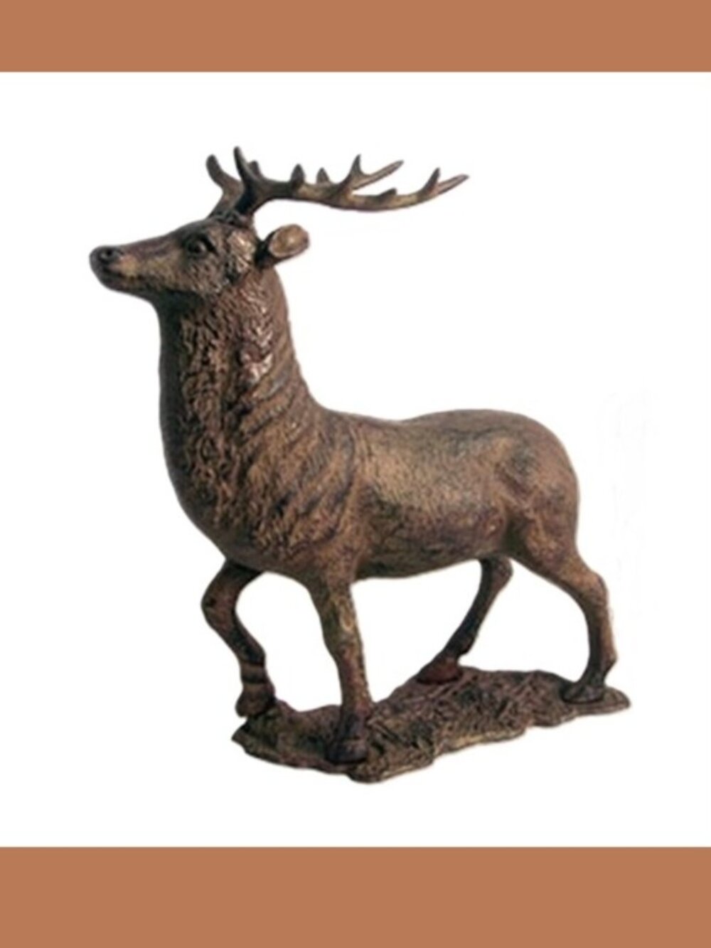 Cast Iron Huge Large Elk Statue / Figurine 12" tall by 10" long 04632